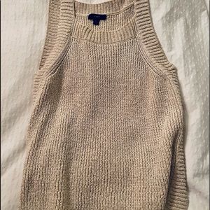 J Crew tan sweater tank